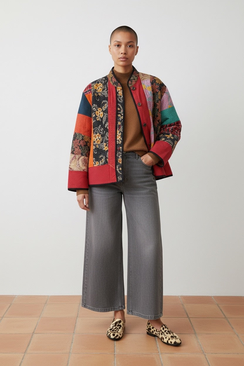 Zoe Reversible Kantha Jacket 45 – Loom And Things