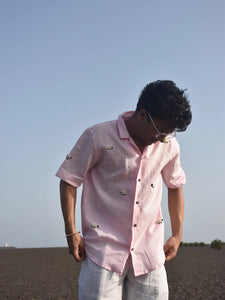 Pink Sheep Half Sleeve Shirt