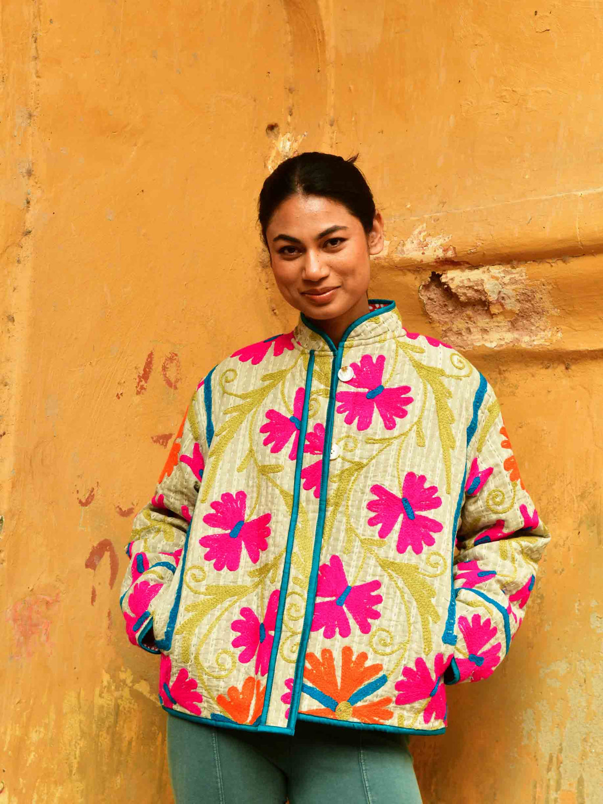 Hand-embroidered using heritage techniques