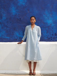 Larkspur Sleeveless Dress W/ Smocked Under Dress Layer