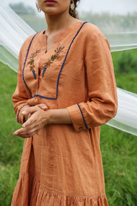 Mandarin Papaya Dress