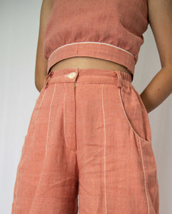 Handwoven Coral Co-ord