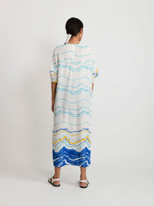 Blue Ocean Handprinted Dress