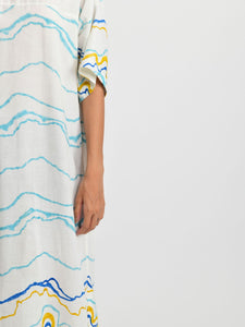 Blue Ocean Handprinted Dress