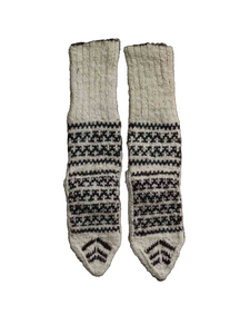 Lahauli Handknit Socks - Black & White